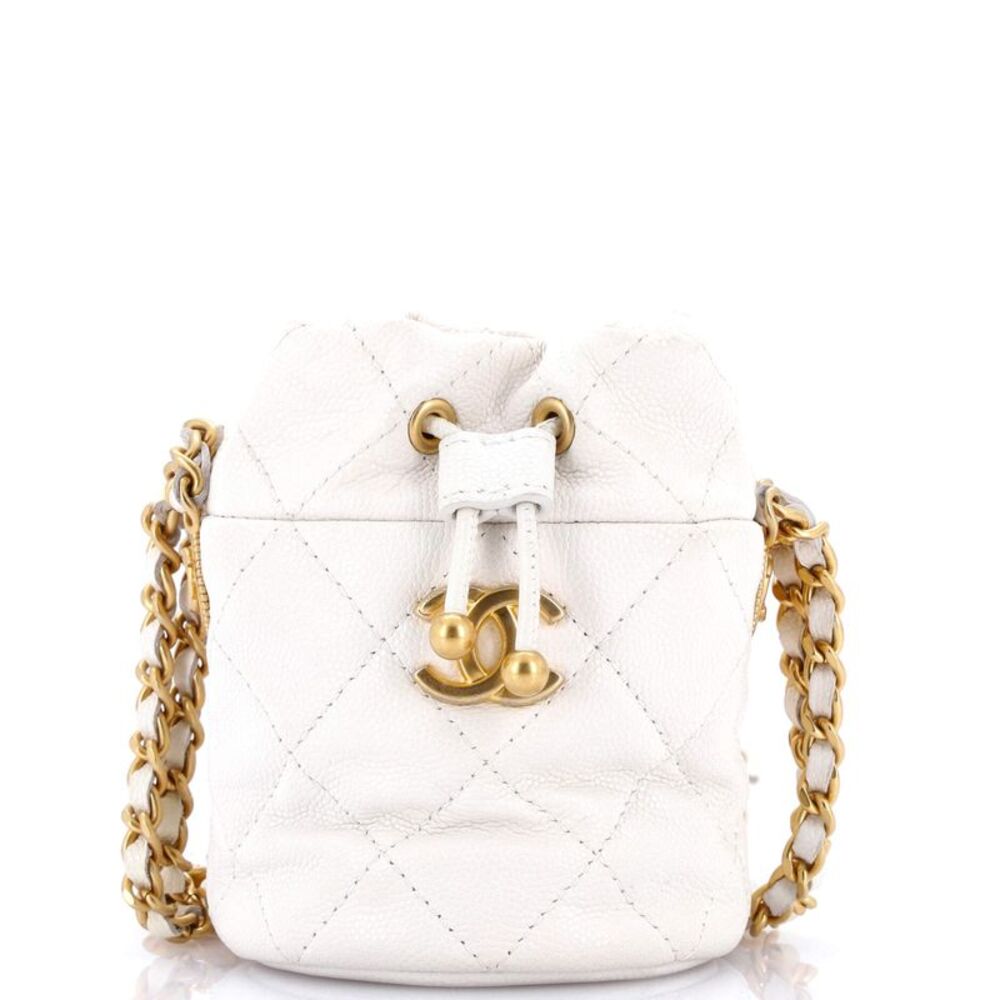 Chanel Twist Your Buttons Drawstring Bucket Bag Q… - image 1